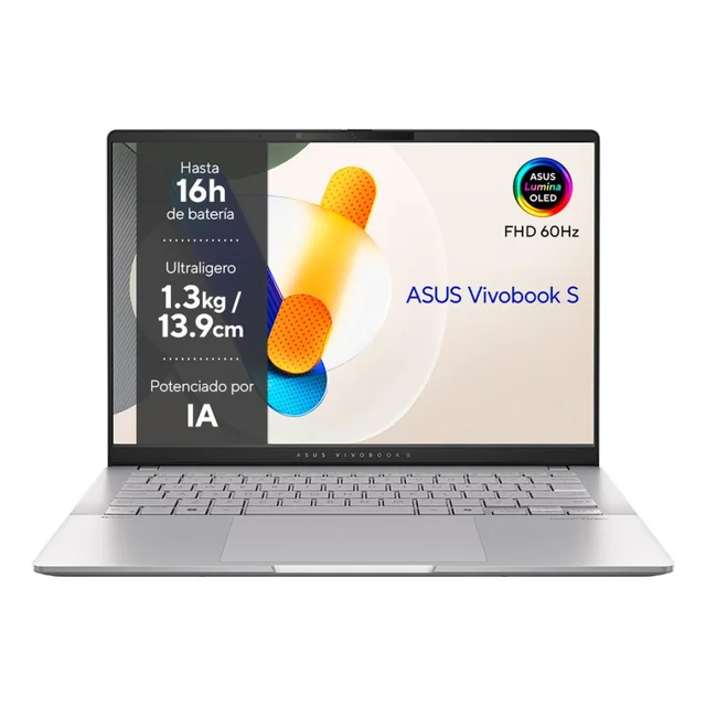 Notebook Asus VivoBook S 14 OLED M5406NA-QD082W 14&quot; 16 GB RAM 512 GB SSD Qwerty Španělský AMD Ryzen 5 7535HS