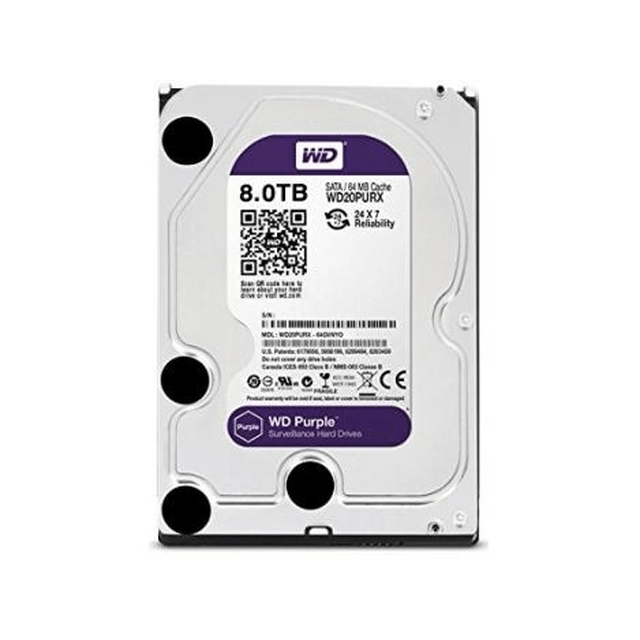 Notranji trdi disk Western Digital Surveillance Purple 8TB WD80PURX