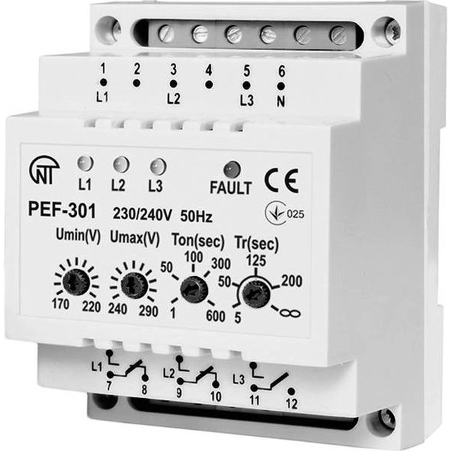 Novatek-Electro Automatyczny przełącznik faz 16A 400V AC (PEF-301)