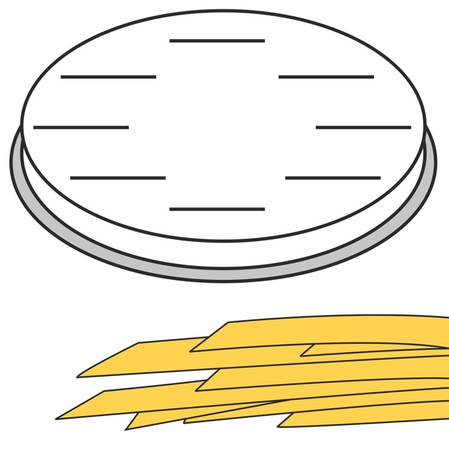 Nudelmaschine FETTUCCINE flache Bänder 16 Löcher 8x1 mm MPF2.5/4 - Hendi 229354