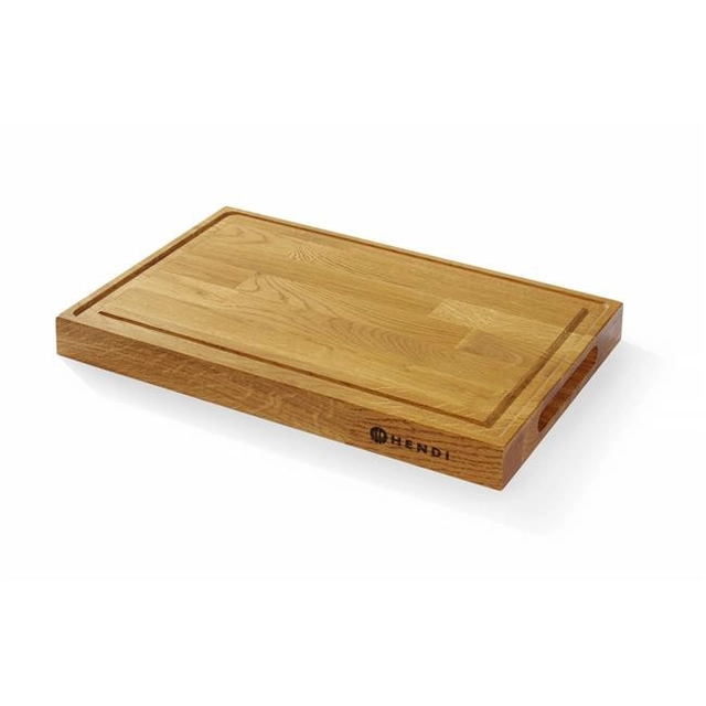 Oak serving board HENDI 420x280x(H)40mm