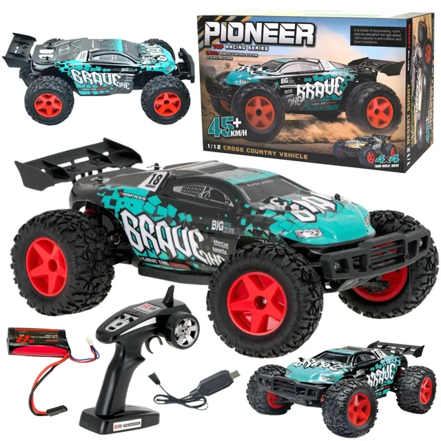 Off-Road Car Remote Controlled Drive 4x4 Large Rubber ABS Wheels