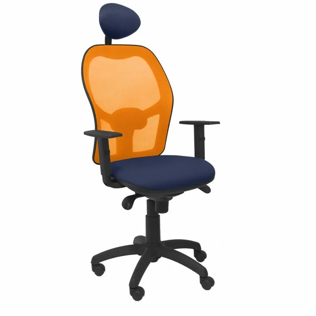 Office Chair with Headrest Jorquera P&amp;C ALI200C Blue Navy Blue