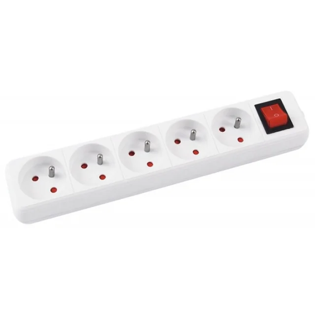 Office Products surge protection power strip 5 sockets 5 m white (13115541-14)