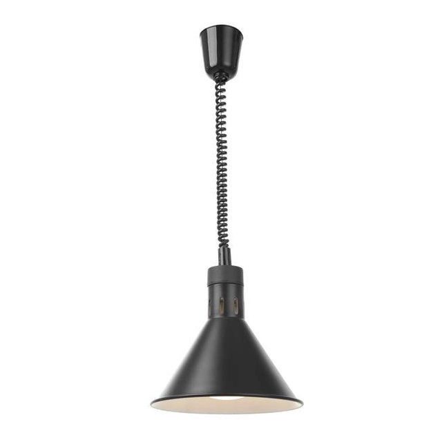 Ohřívací lampa, černá, kónická | Hendi 273845