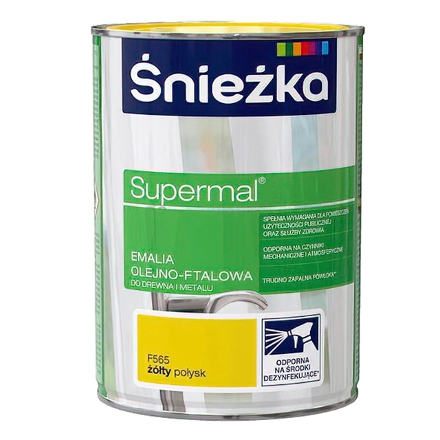 Oil-phthalic enamel Śnieżka Supermal yellow 5L