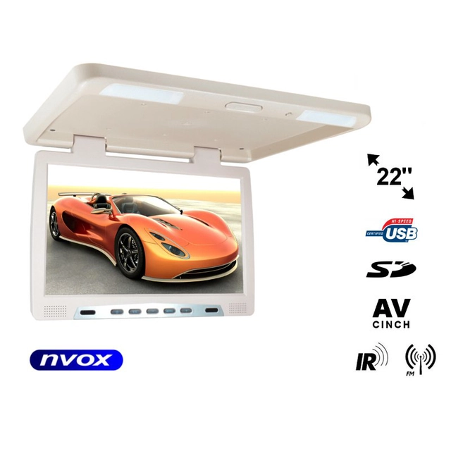 Окачен на таван монитор LCD 22cali инча LED USB SD IR FM...(NVOX RF2289U BE)