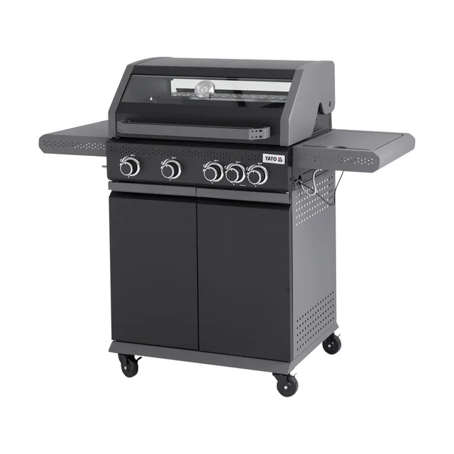 Okaya gas grill 4 +1 with cabinet and glass cover | YG-20010