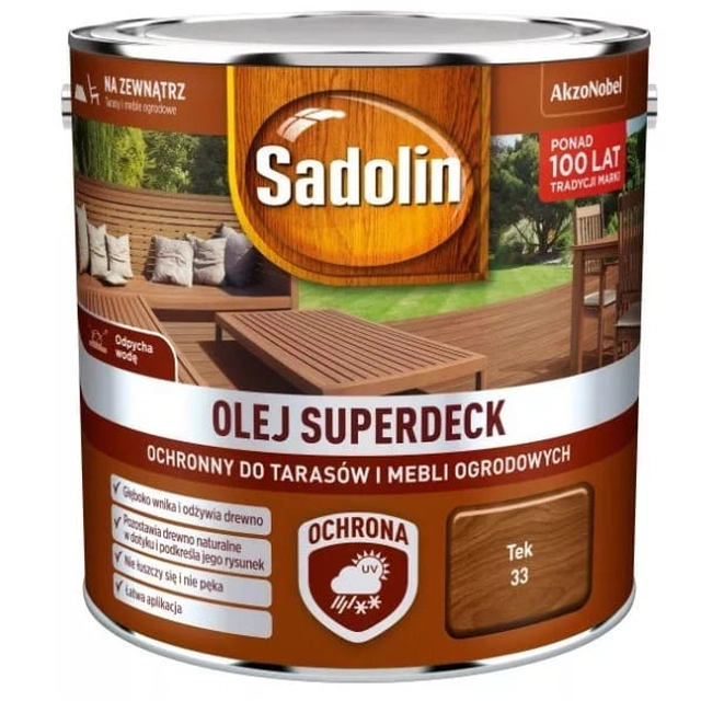 Óleo de madeira tek Sadolin Superdeck 0,75L