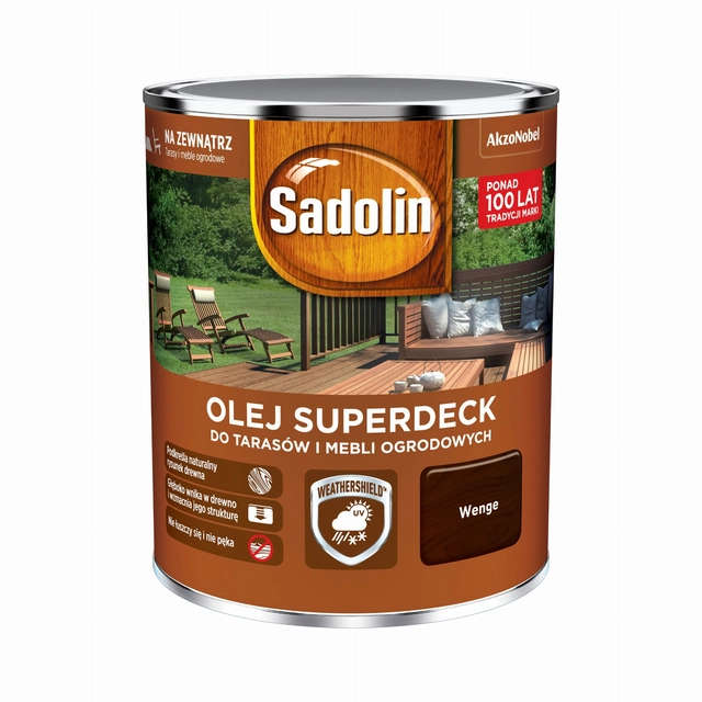 Óleo de madeira wengué Sadolin Superdeck 2,5L