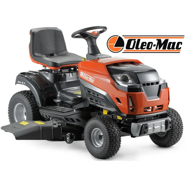 OLEO MAC OM 109L/16 K GARDEN TRACTOR FOR GRASS WITH SIDE DISCHARGE SELF-PROPELLED PETROL LAWN MOWER HYDROSTAT 108cm 68059203 -