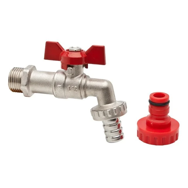 Oligo 1/2" ball valve with choke and MAl hose end