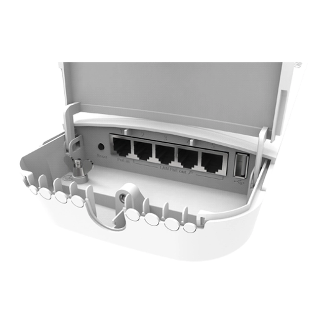 OmniTIK 5 POE AC, 2 antenos 7.5dBi 5GHz, 802.11an/ac, 5 x Gigabit LAN (4 PoE-OUT), PoE - MikroTik RBOmniTikPG-5HacD