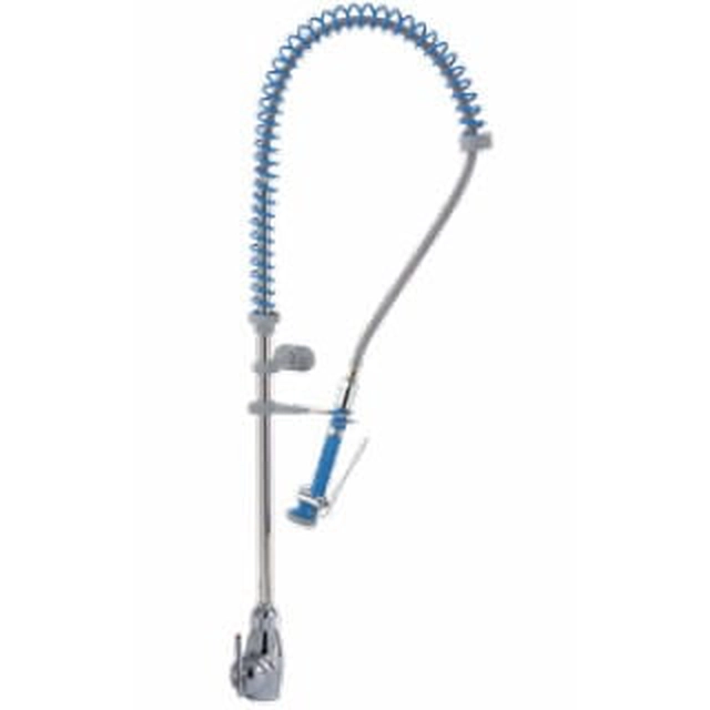 One-hole, elbow shower mixer with a pillar, 2 types of water
