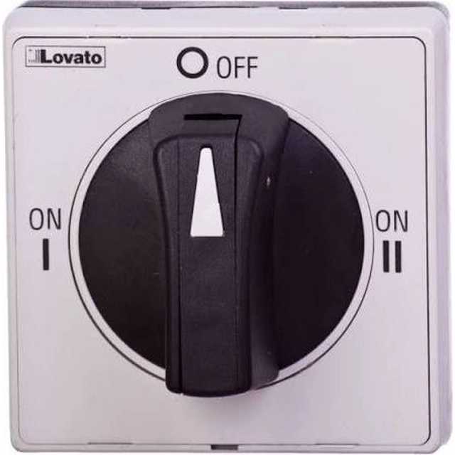 Operador de porta elétrica Lovato I-0-II para seccionadores com fechadura, preto (GAX67B)