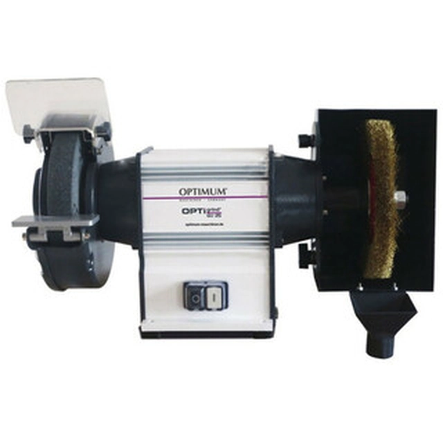 Optimum OptiGrind GU18B electric bench grinder with wire grinder Grinding plate: 175 x 25 x 32 mm | 2850 RPM | 450 W | 230 V