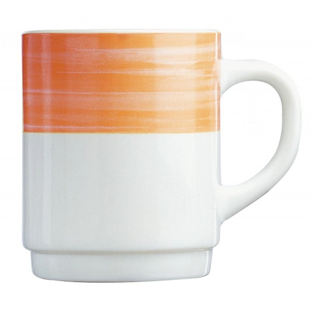 Orange mug made of tempered glass. 250 ml 54719