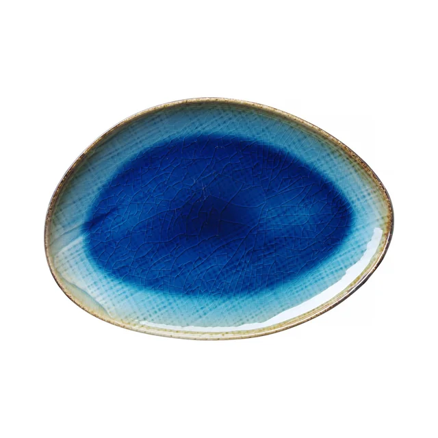 Organic shaped plate Azure, 270x190mm