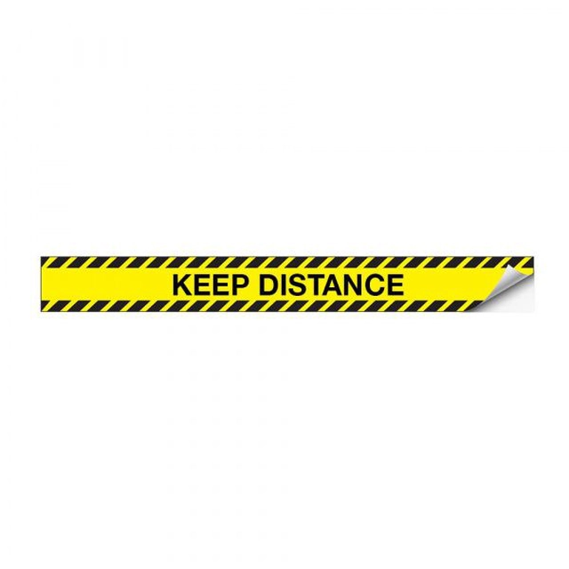 Orientation sticker on the floor - large \ "KEEP OUT OF THE DEPARTURE \"