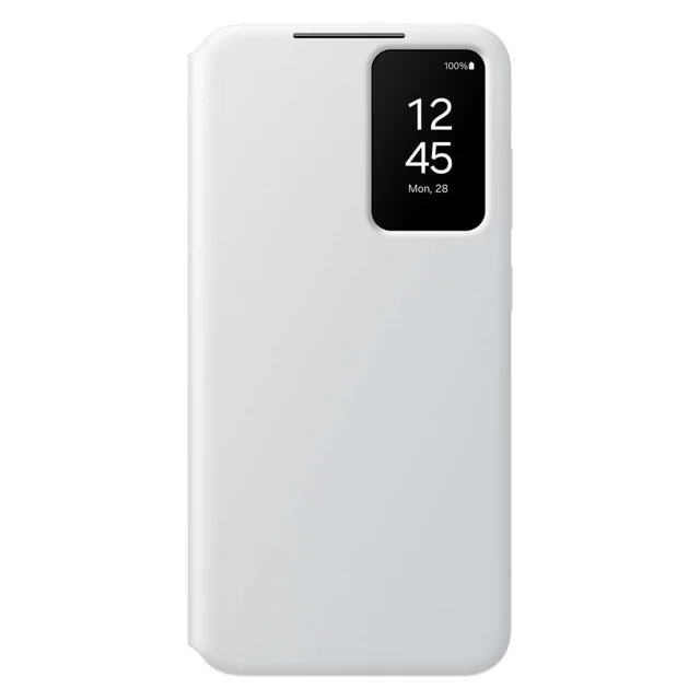 Originele case cover voor Samsung Galaxy S24+ kaartsleuf Smart View Wallet wit