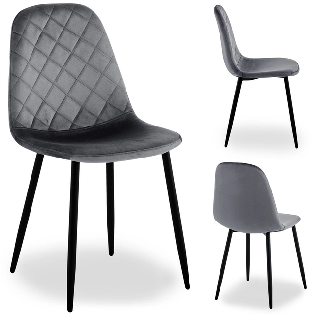 ORLANDO Velvet Graphite velvet chair