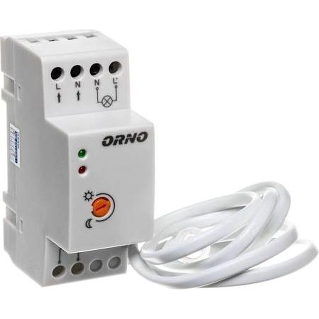 Orno Interruptor crepuscular con sensor 20A 230V 2-100lx (OR-CR-219)