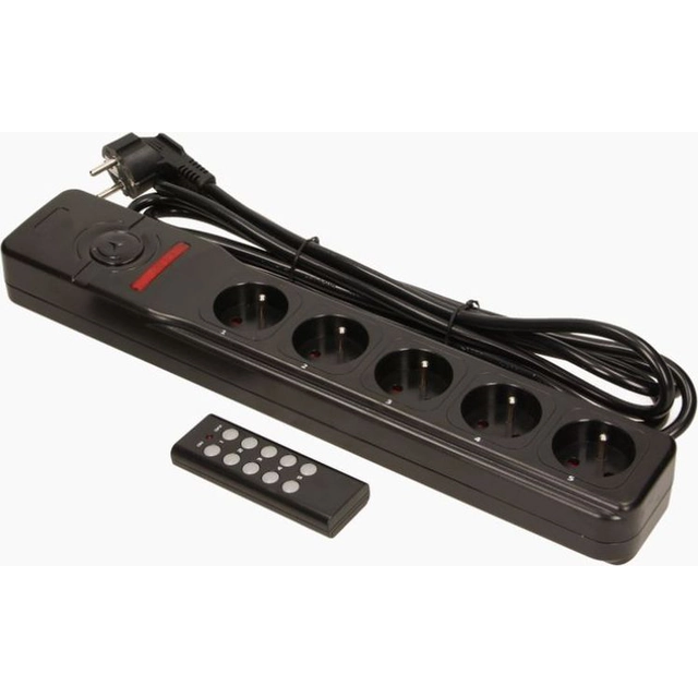 Orno power strip 5 sockets 3 m black (OR-AE-13132)