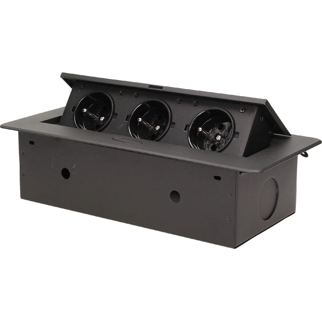 Orno Sockets recessed into the countertop 3x230V Black (OR-AE-1336/B)