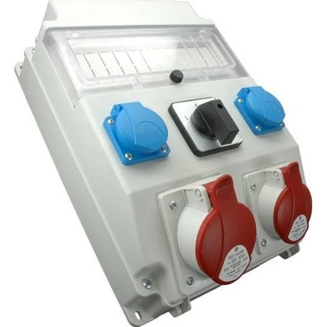 Orno Switchgear 1x32A/5P, 1x16A/5P, 2x250V, ventana, interruptor 0-1