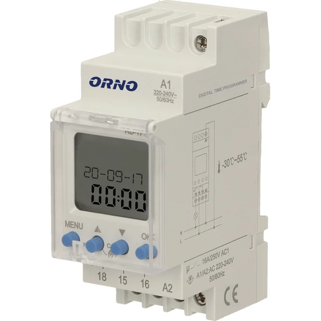 Orno TIMER VOOR DIN RAIL 100 PROGRAMMA'S