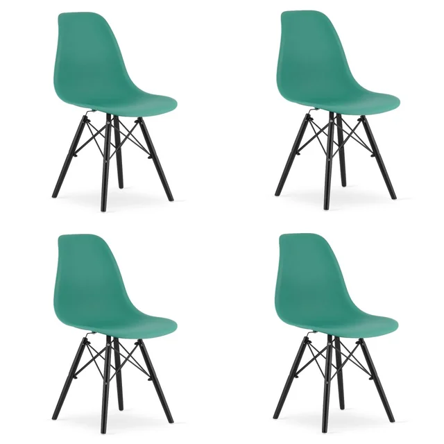 OSAKA chair green / black legs x 4