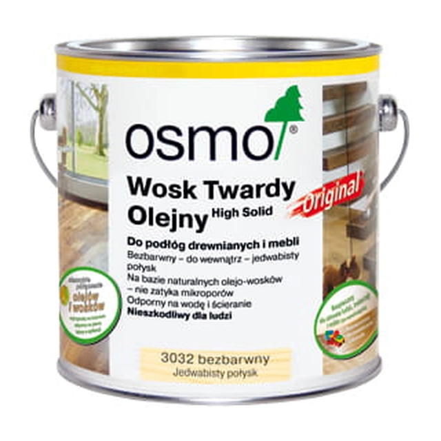 Osmo cietā vaska eļļa zīdains spīdums 2,5l