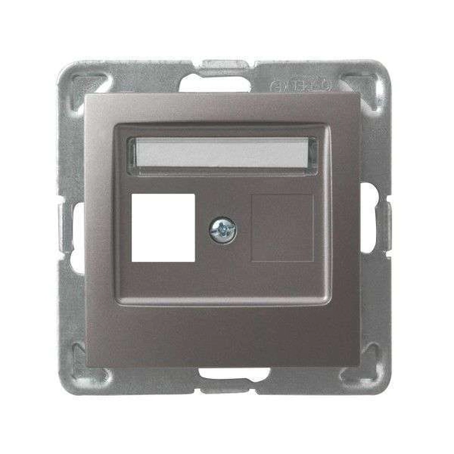 Ospel socket housing Impresja GPK-1Y / p / 23 single type Keystone straight titanium