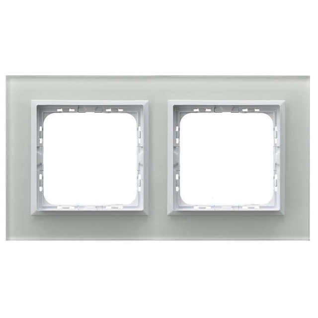 Ospel Sonata R-2RGC / 31/00 double frame white glass + white frame