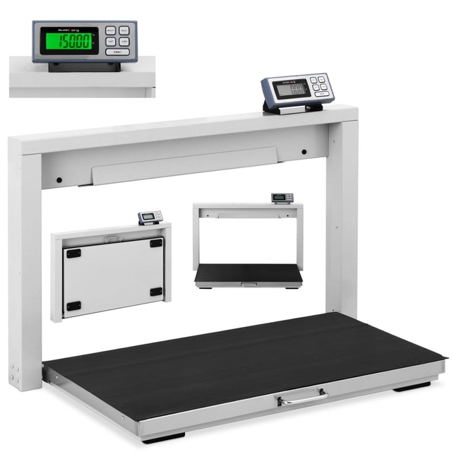 Összecsukható tároló platform mérleg 95 x 50 cm-es LCD 150 kg /50 g