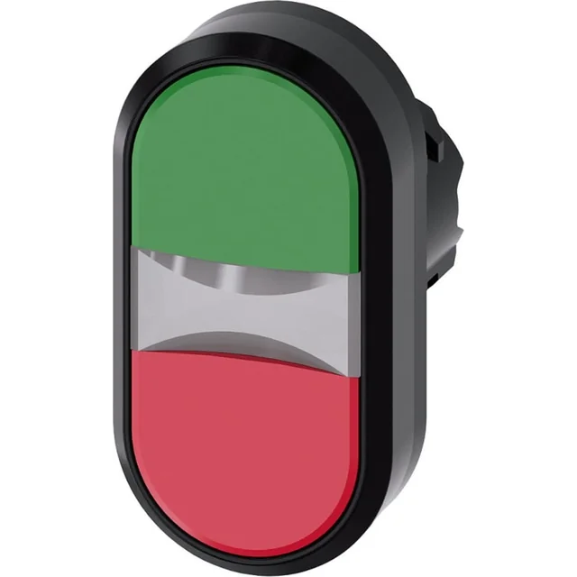 Osvetljeni dvojni gumb Siemens 22mm okrogli plastični zeleno rdeči ploščati gumbi 3SU1001-3AB42-0AA0.
