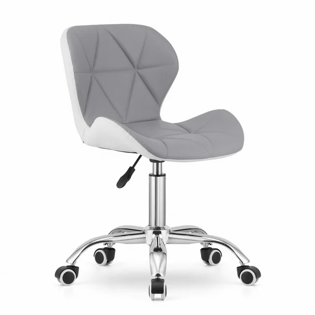 Otočná židle AVOLA - šedá a bílá