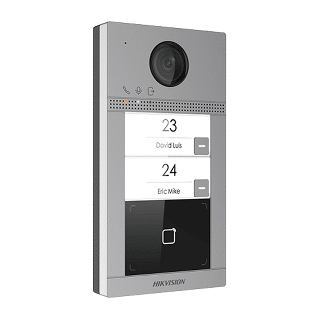 Outdoor TCP/IP video intercom panel for 2 families' Wi-Fi 2.4GHz'control integrated access - HIKVISION DS-KV8213-WME1