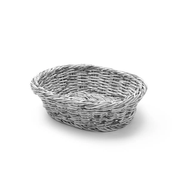 Oval basket gray 250x190 mm