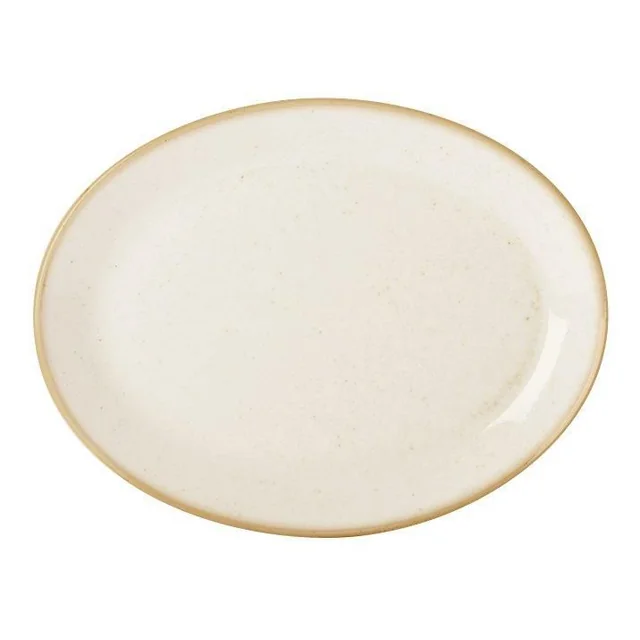 Oval platta Sand 240x190 mm