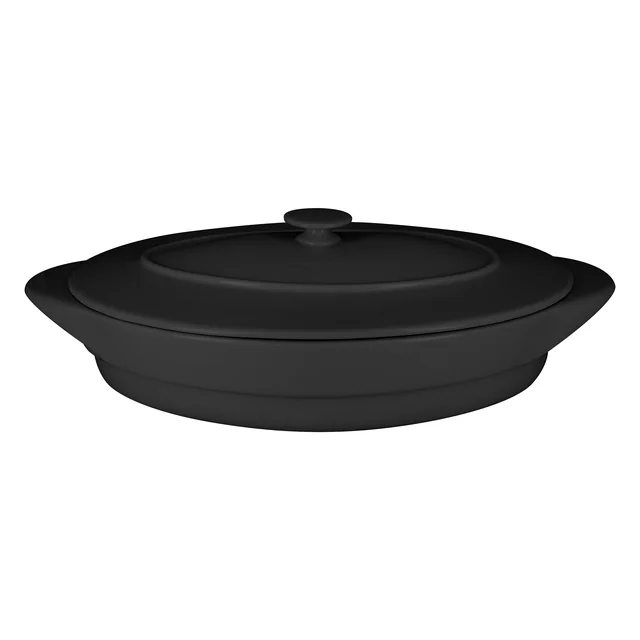 Oval roasting pan 1200 ml black