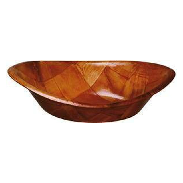 Ovale houten mand 23 x 18 cm set 4 stuks 425640