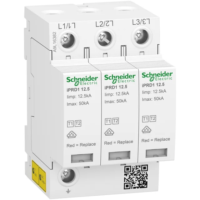 Overspanningsafleider iPRD1 12.5R-T12-3 3-biegunowy Type 1+2 (klasse B+C)