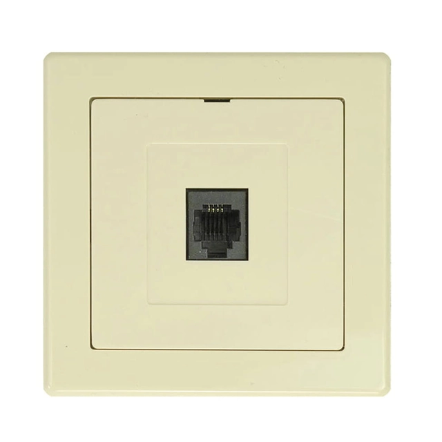 P / t 4pin telephone socket krone LSA + terminal, with a frame - beige