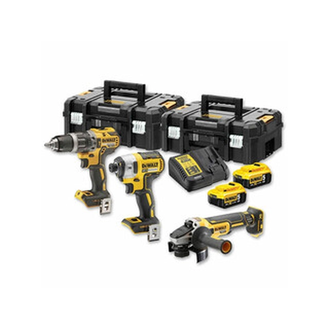 Pacchetto macchina DeWalt DCK384P2T-QW nella custodia TSTAK