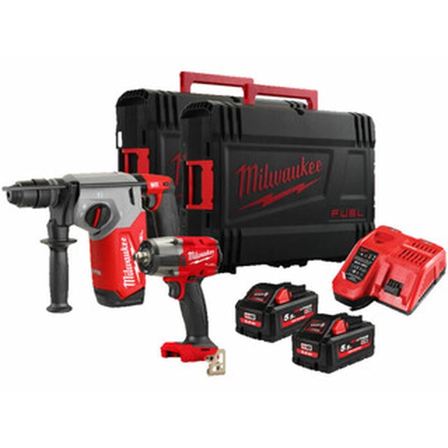 Pachet de mașini Milwaukee M18 FPP2BA-552X în carcasă Heavy Duty