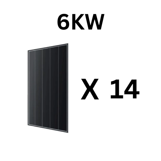 Package 14 Hyundai panels HiE-S415DG, 415W, 6KW, warranty 25 years, Black Frame