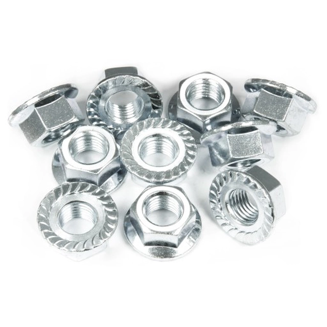 Package 200 pcs M10 flange nut, stainless A2