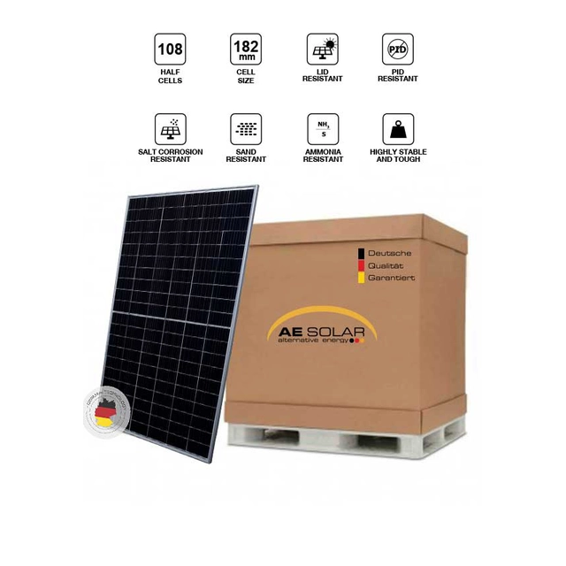 padėklas 31 saulės baterijų elementų AURORA AE MD-108 415W, 35mm rėmas