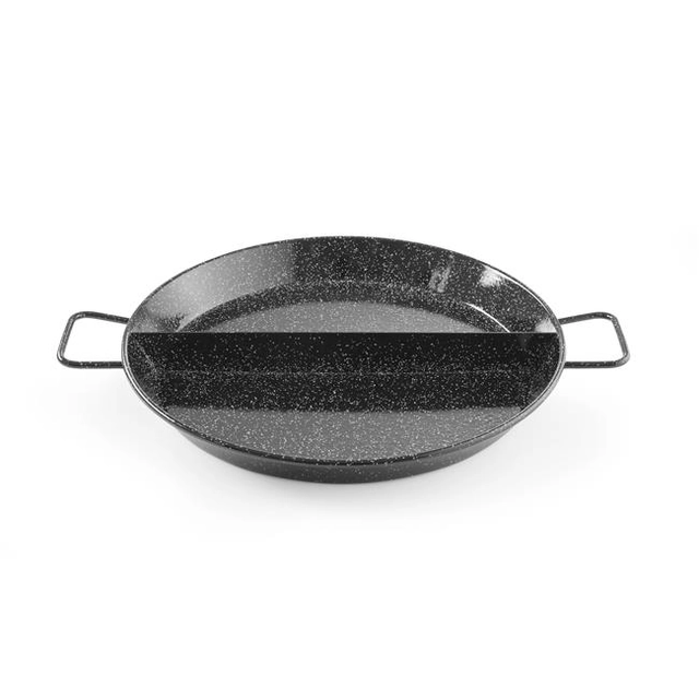 Paella pan divided into two parts. 420 mm